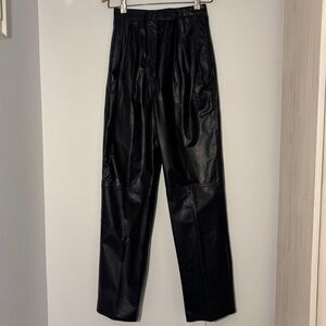 C.J. Todd Women's Black Leather Pants